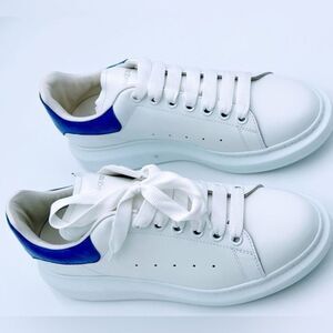 ALEXANDER MCQUEEN Sneakers Royal Blue Croc Embossed Womens 11.5 US 41.5 EU